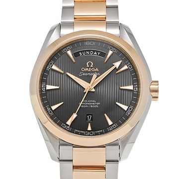 オメガ シーマスター アクアテラ コーアクシャル デイデイト 231.20.42.22.06.001 グレー メンズ 時計 【中古】【wristwatch】