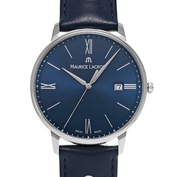 モーリス ラクロア エリロス デイト EL1118-SS001-410-4 ブルー メンズ 時計 【中古】【wristwatch】
