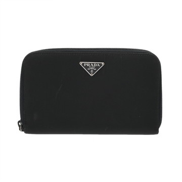 プラダ ラウンドファスナー長財布 ブラック ナイロン ユニセックス 財布 【中古】【purse】