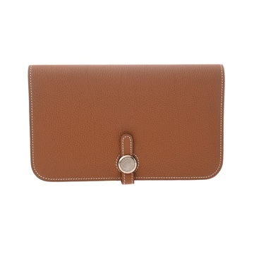 エルメス ドゴン GM ゴールド トゴ ユニセックス 財布 【中古】【purse】