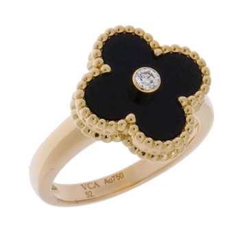 ヴァン クリーフ&アーペル ヴィンテージアルハンブラ リング #52 ゴールド K18イエローゴールド YG レディース ジュエリー 【中古】【jewelry】