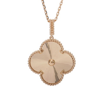 ヴァン クリーフ&アーペル マジックアルハンブラ ネックレス ギヨシェ ゴールド K18イエローゴールド YG レディース ジュエリー 【中古】【jewelry】