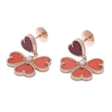 ヴァン クリーフ&アーペル スウィートアルハンブラ ハート エフイヤージュ ピアス ゴールド K18ピンクゴールド PG レディース ジュエリー 【中古】【jewelry】