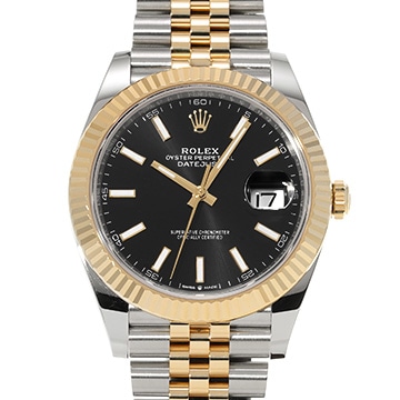 ロレックス デイトジャスト 41 126333 ブライトブラック メンズ 時計 【中古】【wristwatch】