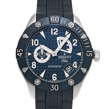 ゼニス デファイ クラシック パワーリザーブ エリート・シー 03.0519.685/51.R674 ブルー メンズ 時計 【中古】【wristwatch】