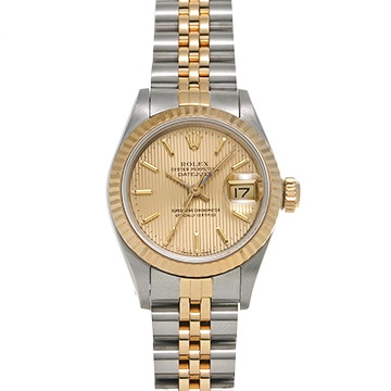 ロレックス デイトジャスト 69173 シャンパンタペストリー レディース 時計 【中古】【wristwatch】