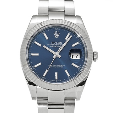 ロレックス デイトジャスト 41 126334 ブライトブルー メンズ 時計 【中古】【wristwatch】