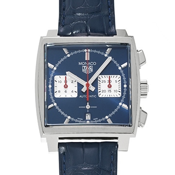 タグ ホイヤー モナコ キャリバーホイヤー02 クロノグラフ CBL2111.FC6453 ブルー/シルバー メンズ 時計 【中古】【wristwatch】