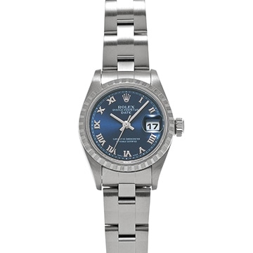 ロレックス オイスターパーペチュアル デイト 79240 ブルー レディース 時計 【中古】【wristwatch】