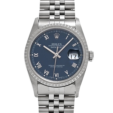 ロレックス デイトジャスト 16220 ブルー メンズ 時計 【中古】【wristwatch】