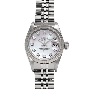 ロレックス デイトジャスト 79174NG ピンクシェル/ダイヤモンド レディース 時計 【中古】【wristwatch】