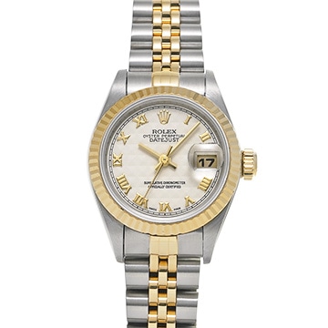 ロレックス デイトジャスト 69173 アイボリーピラミッド レディース 時計 【中古】【wristwatch】