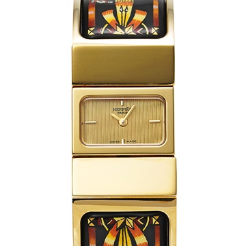 エルメス ロケ L01.201 シャンパン レディース 時計 【中古】【wristwatch】