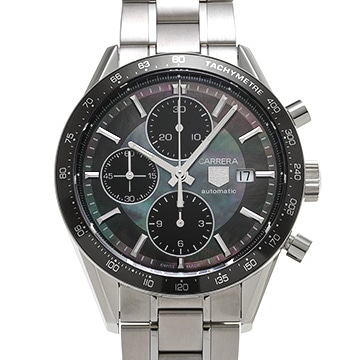 タグ ホイヤー カレラ キャリバー16 クロノグラフ CV201K.BA0794 ブラックシェル/ブラック メンズ 時計 【中古】【wristwatch】