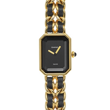シャネル プルミエール M H0001 ブラック レディース 時計 【中古】【wristwatch】