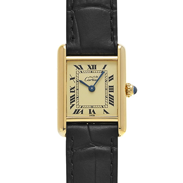 カルティエ マストタンク ヴェルメイユ 5057001 アイボリー レディース 時計 【中古】【wristwatch】