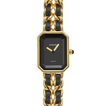 シャネル プルミエール M H0001 ブラック レディース 時計 【中古】【wristwatch】