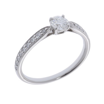 ティファニー ハーモニー ソリティア ハーフエタニティリング 0.30ct シルバー Pt950プラチナ レディース ジュエリー 【中古】【jewelry】