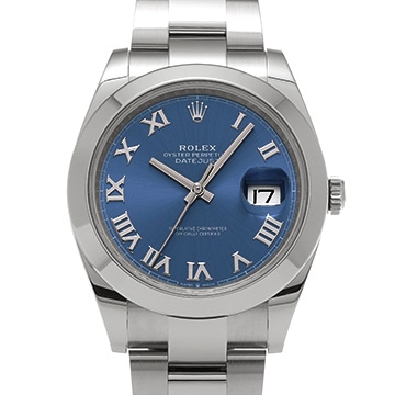 ロレックス デイトジャスト 41 126300 ブライトブルー メンズ 時計 【中古】【wristwatch】