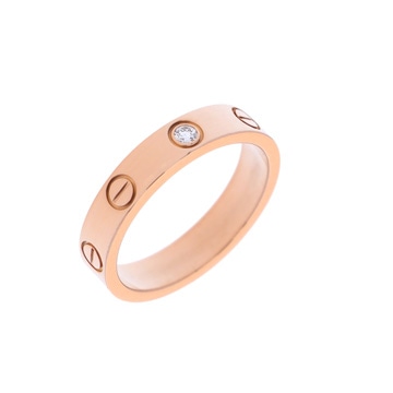 カルティエ ミニラブリング #50 1PD ゴールド K18ピンクゴールド PG レディース ジュエリー 【中古】【jewelry】