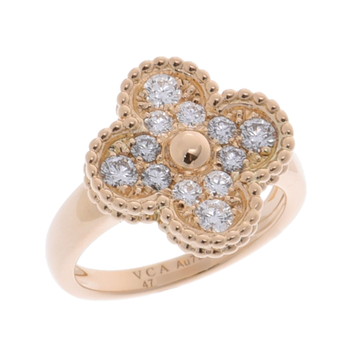 ヴァン クリーフ&アーペル ヴィンテージアルハンブラ リング #47 パヴェ ゴールド VCARO26M47 K18イエローゴールド YG レディース ジュエリー 【中古】【jewelry】