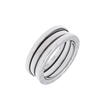 ブルガリ B.ZERO1リング #54 シルバー K18ホワイトゴールド WG レディース ジュエリー 【中古】【jewelry】