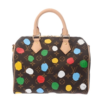 ルイ ヴィトン モノグラムペインテッドドット LV×YK スピーディバンドリエール 25 ブラウン系マルチカラー M46433 モノグラムキャンバス レディース バッグ 【中古】【bag】