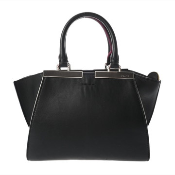 フェンディ プチ トロワジュール 2WAY ブラック 8BH333.5C3.178.8465 カーフレザー レディース バッグ 【中古】【bag】