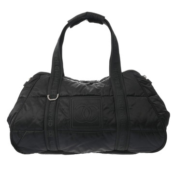 シャネル スポーツ ボストンバッグ ブラック ナイロン レディース バッグ 【中古】【bag】