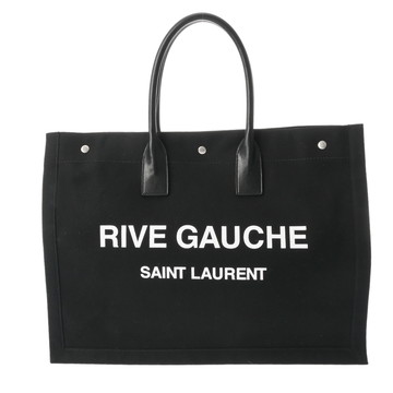 サンローラン リヴ ゴーシュ ブラック ALM509415 コーテッドリネン レディース バッグ 【中古】【bag】