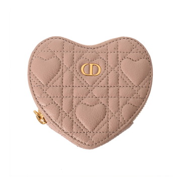 ディオール Dioramour Dior Caro チェーン ハート ポーチ ピンク S5097UNID カーフスキン レディース 【中古】【bag】