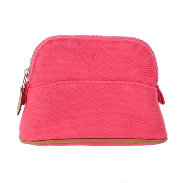 エルメス ボリード ポーチ ミニミニ ピンク キャンバス ユニセックス 【中古】【bag】