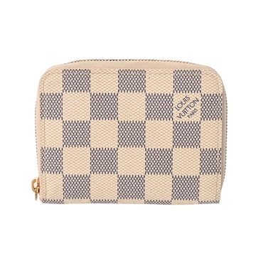 ルイ ヴィトン ダミエアズール ジッピーコインパース  ホワイト系 N63069 ダミエキャンバス ユニセックス 財布 【中古】【purse】