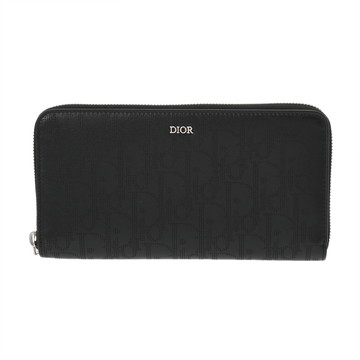 ディオール ロングジップウォレット ブラック 2ESBC252VPD_H03E オブリークギャラクシーレザー ユニセックス 財布 【中古】【purse】