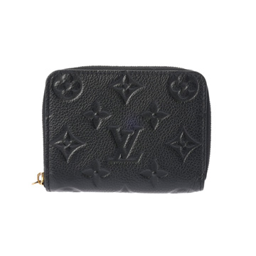 ルイ ヴィトン モノグラムアンプラント ジッピー コインパース ブラック M60574 レザー ユニセックス 財布 【中古】【purse】