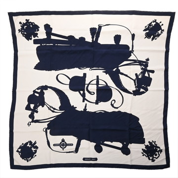 エルメス カレ90 HARNAIS DE COUR マルチカラー シルク100％ レディース 【中古】【other】