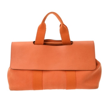 エルメス ヴァルパライソ MM オレンジ トワルシェブロン/ヴォーグミ レディース バッグ 【中古】【bag】