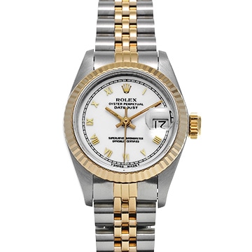 ロレックス デイトジャスト 69173 ホワイト レディース 時計 【中古】【wristwatch】