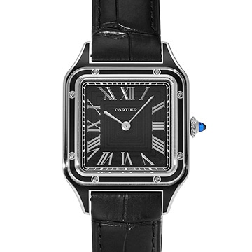 カルティエ サントス デュモン LM WSSA0046 ブラック メンズ 時計 【中古】【wristwatch】