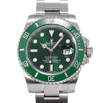 ロレックス サブマリーナ デイト 116610LV グリーン メンズ 時計 【中古】【wristwatch】