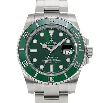 ロレックス サブマリーナ デイト 116610LV グリーン メンズ 時計 【中古】【wristwatch】