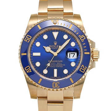 ロレックス サブマリーナ デイト 116618LB ブルー メンズ 時計 【中古】【wristwatch】
