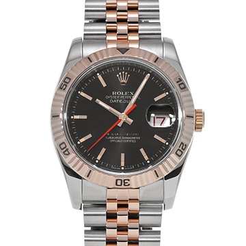 ロレックス デイトジャスト ターノグラフ 116261 ブラック メンズ 時計 【中古】【wristwatch】