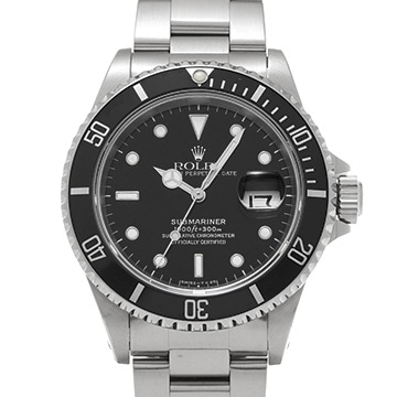ロレックス サブマリーナ デイト 16610 ブラック メンズ 時計 【中古】【wristwatch】