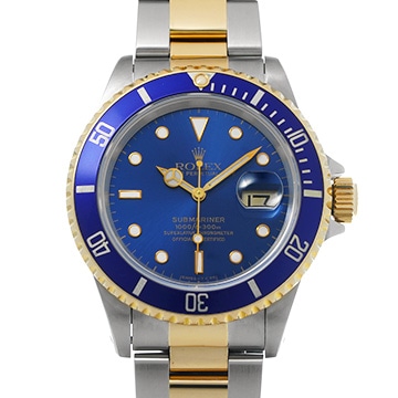 ロレックス サブマリーナ デイト 16613 ブルー メンズ 時計 【中古】【wristwatch】