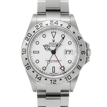 ロレックス エクスプローラーII 16570 ホワイト メンズ 時計 【中古】【wristwatch】
