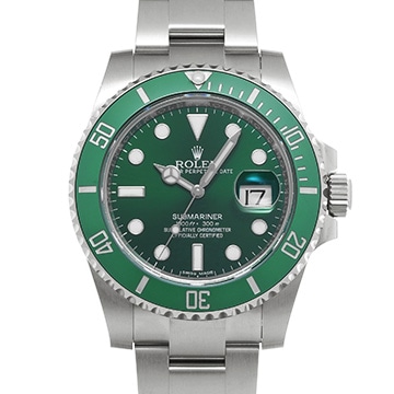ロレックス サブマリーナ デイト 116610LV グリーン メンズ 時計 【中古】【wristwatch】