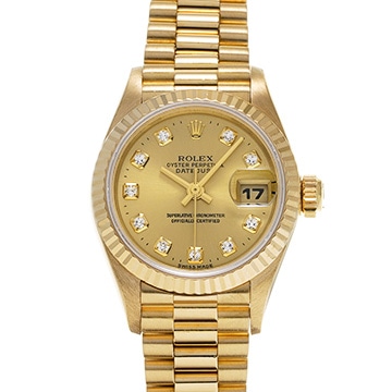 ロレックス デイトジャスト 69178G シャンパン/ダイヤモンド レディース 時計 【中古】【wristwatch】