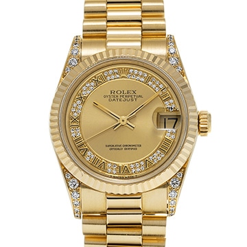 ロレックス デイトジャスト 68238 シャンパン/ダイヤモンド ユニセックス 時計 【中古】【wristwatch】