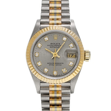 ロレックス デイトジャスト トリドール 69179BIC グレーコンピュータ レディース 時計 【中古】【wristwatch】